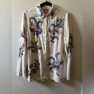 Johnny Was Western Style Embroidered Blouse